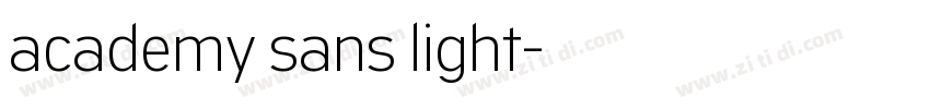 academy sans light字体转换